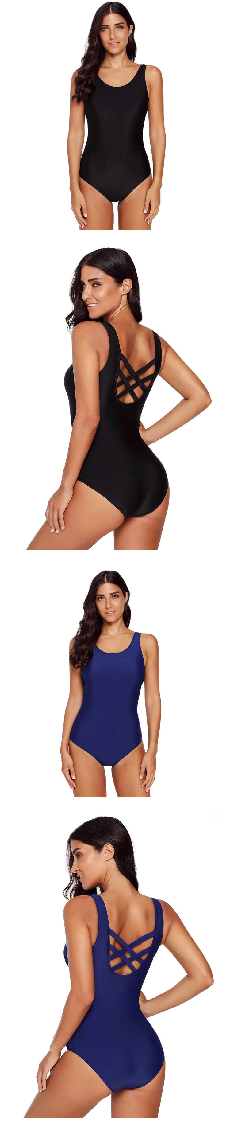 Women's One Piece Swimsuits for Athletic Training Swimwear (4)