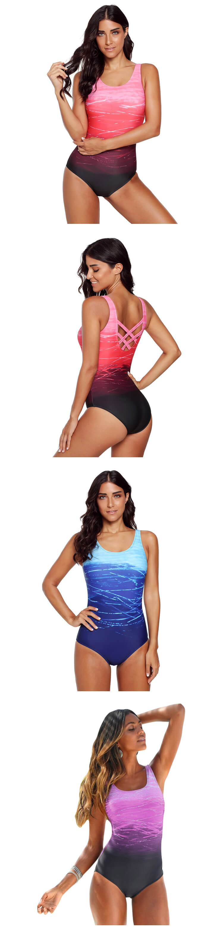 Women's One Piece Swimsuits for Athletic Training Swimwear (5)